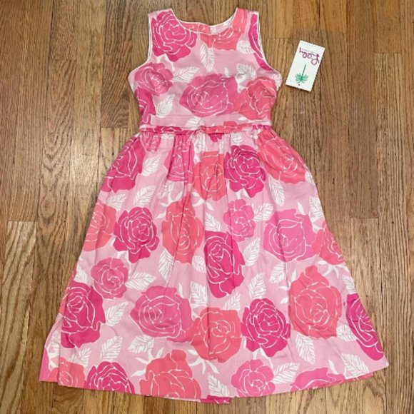 NWT Lilly Pulitzer 6 Chloe Dress Rambling Rose w/Bow--EASTER? Wedding?-Rtl $82